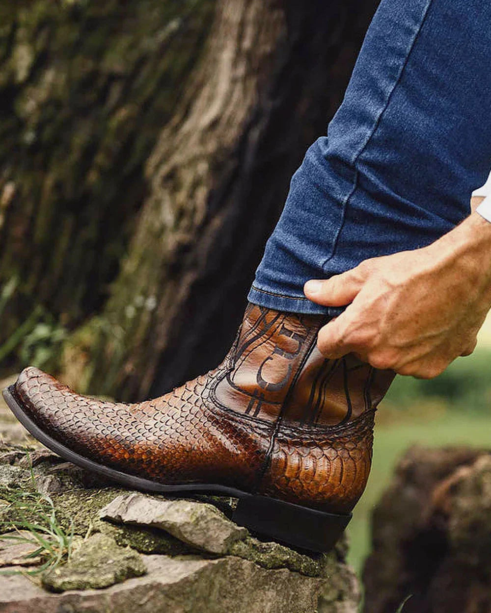 Cuadra Python Honey Exotic Boot