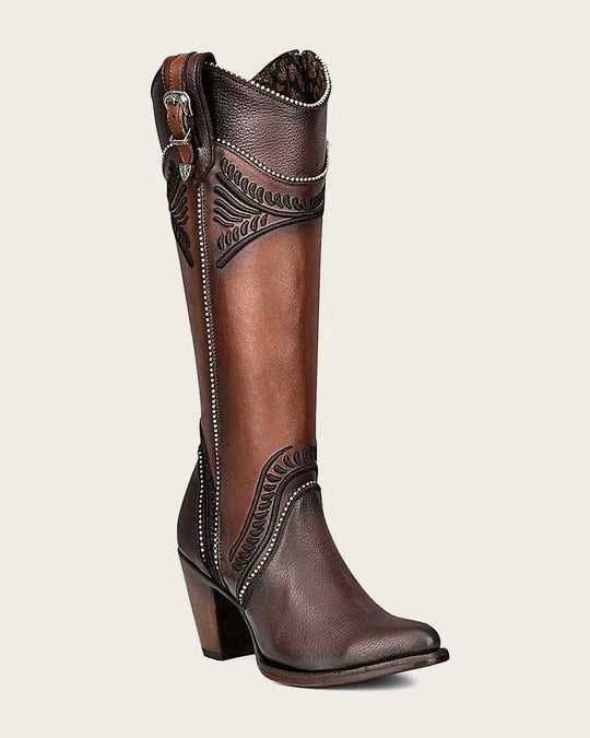 Tall Embroidered honey boot