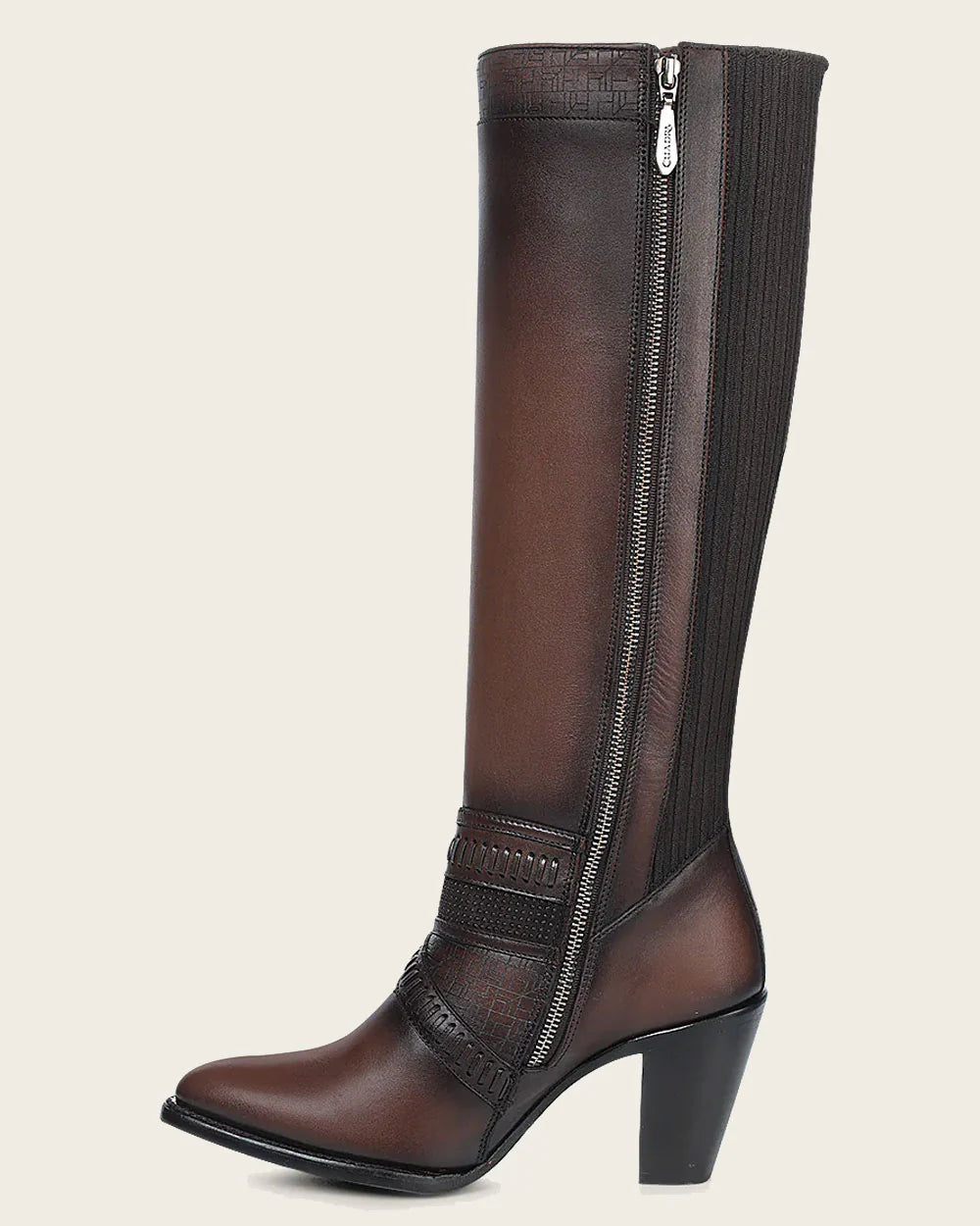 Tall honey brown boot