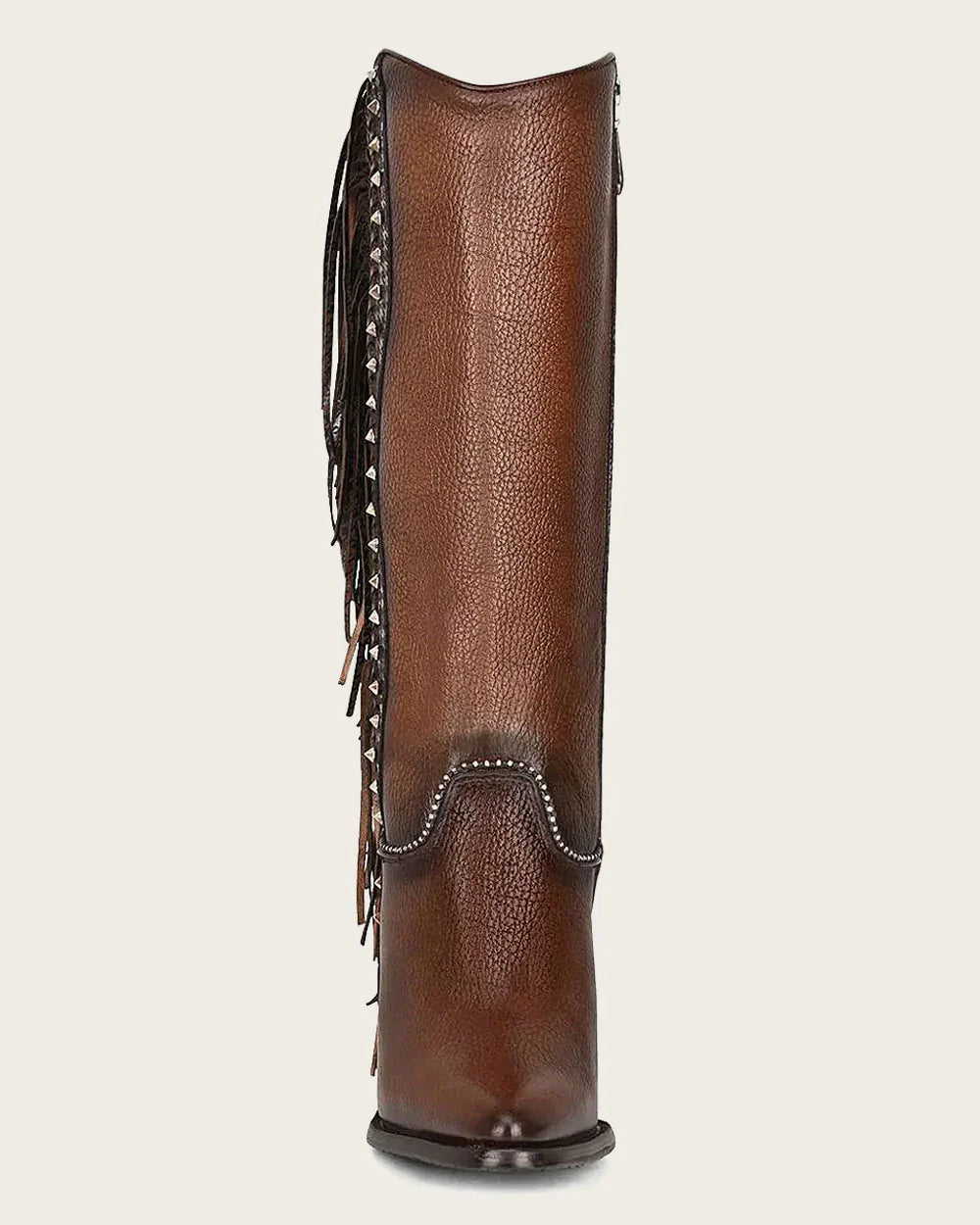 Tall western style brown boot