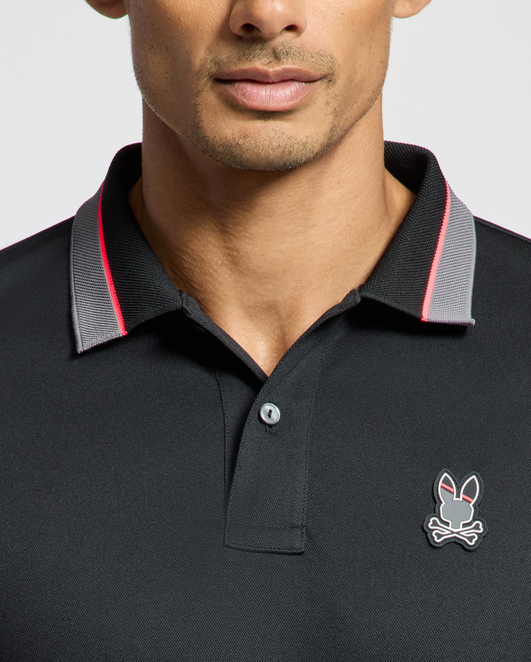 Psycho Bunny Mens Stratton Sport Pique Polo