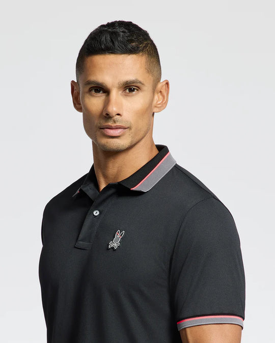 Psycho Bunny Mens Stratton Sport Pique Polo