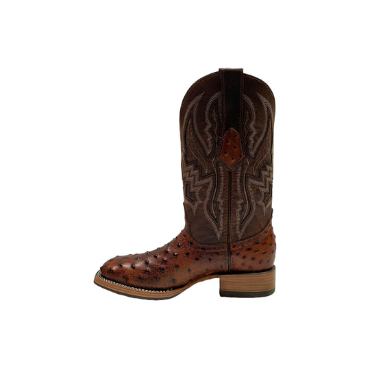 Cuatrero Boots Ostrich Print Bulldog