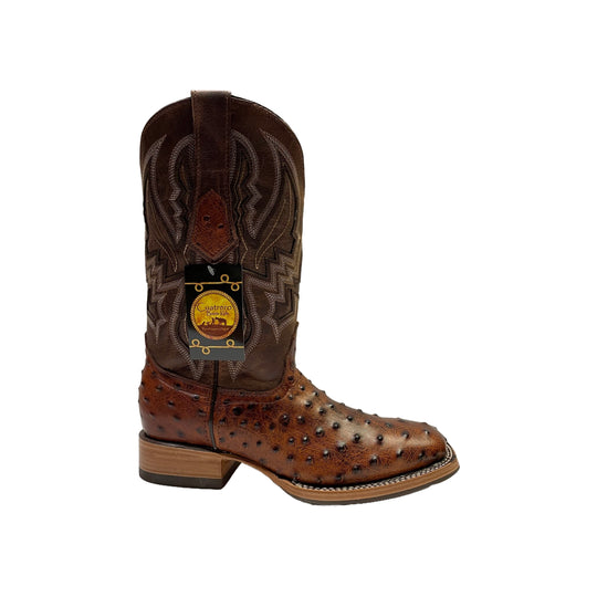 Cuatrero Boots Ostrich Print Bulldog