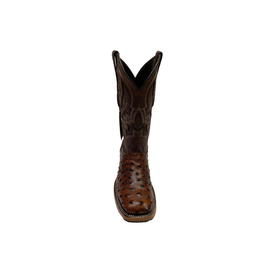 Cuatrero Boots Ostrich Print Bulldog