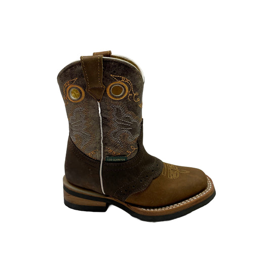 Cuatrero	Kids Leather Rodeo Boots - Tobacco & Chocolate