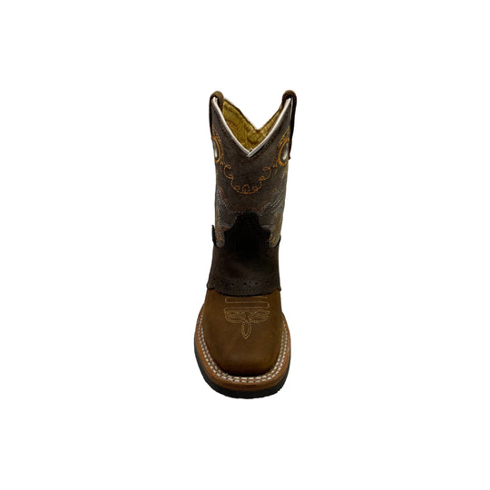 Cuatrero	Kids Leather Rodeo Boots - Tobacco & Chocolate