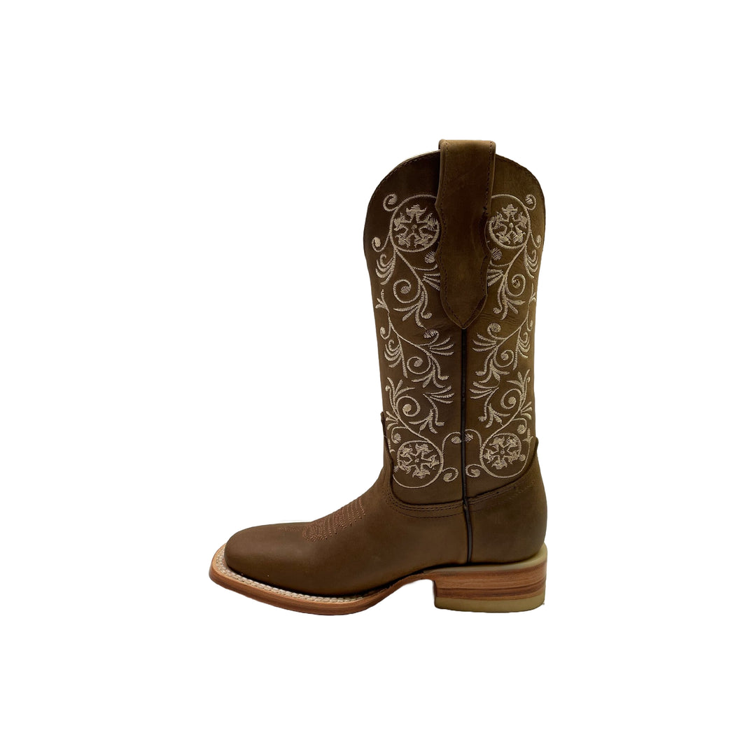 Cuatrero	Rodeo Boot with White Embroidered Top