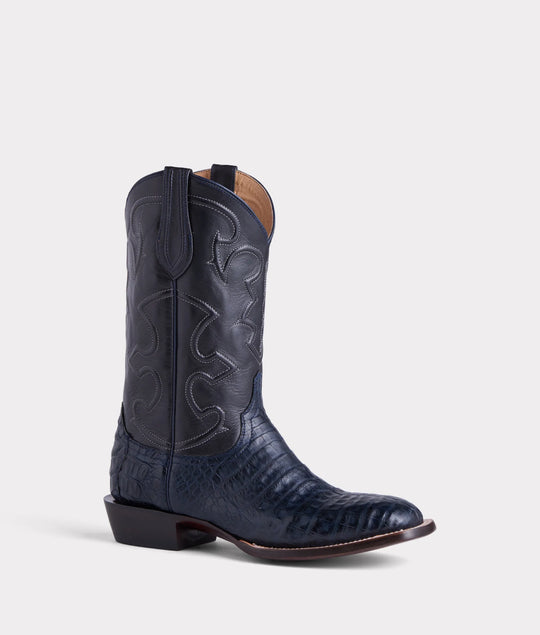 Lucchese Charleston Navy Caiman Boot