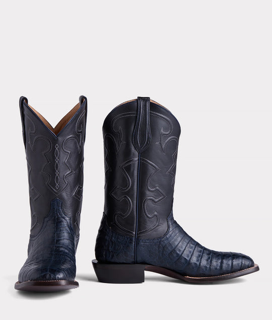 Lucchese Charleston Navy Caiman Boot