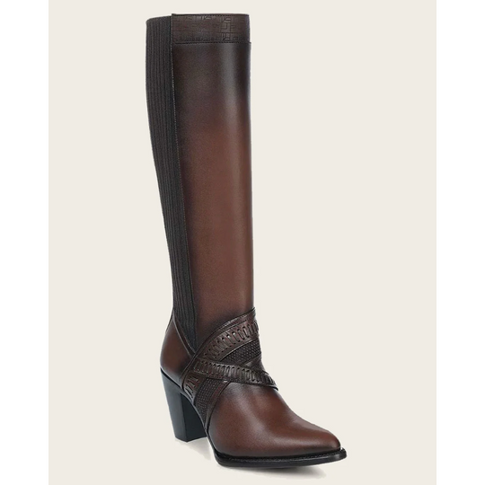 Tall honey brown boot