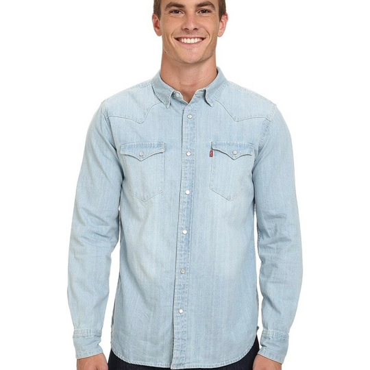 Men's Standard Barstow Denim Western Snap-Up Shirt